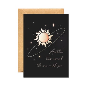 Nog een reis rond de zon met jou - Space Anniversary Card