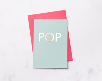 Pop - Luxury Gold Foiled Notecard