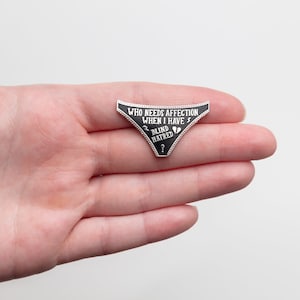 10 Things I Hate About You / Hard Enamel Pin Badge - Rom Com Enamel Lapel Pin / Black Knickers Enamel Pin