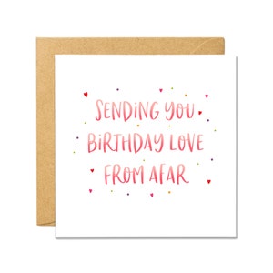 Envío de amor de cumpleaños desde lejos - tarjeta de cumpleaños pandémica
