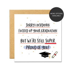 Lockdown Graduation - Carte de graduation pandémique