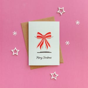 Laço Kawaii de Natal | Cartão de Feliz Natal Fofo