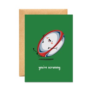 Tu es Scrummy / Rugby / Sports / Cute Kawaii Card
