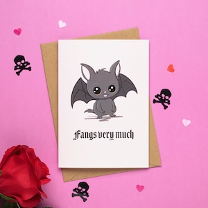 Fangs Very Much / Danke Karte / Gothic Karte