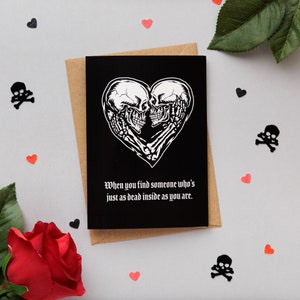Dead Inside Heart - Carte gothique de Saint-Valentin