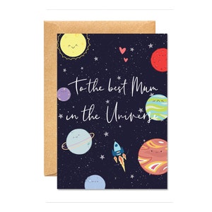 La mejor mamá del universo - Tarjeta del Día de la Madre
