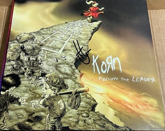 JONATHAN DAVIS Signed Autographed KORN Follow The Leader Record Album Lp