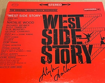 STEPHEN SONDHEIM Signed Autographed Vintage West Side Story Record Album LP