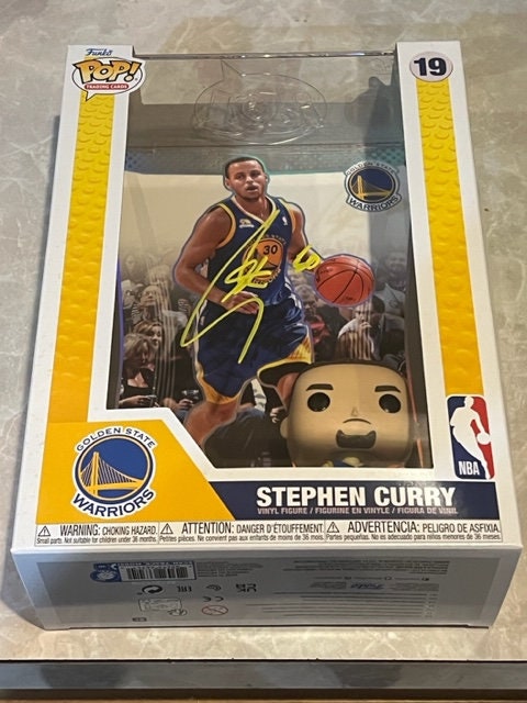 Stephen Curry #43 Facsimile Signed Reprint Laser Autographed Funko POP!  Basketball NBA: Golden State Warriors Figurine with Protector Case