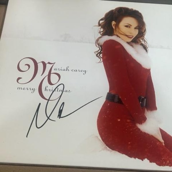 MARIAH CAREY Signed Autographed Christmas Record Album LP