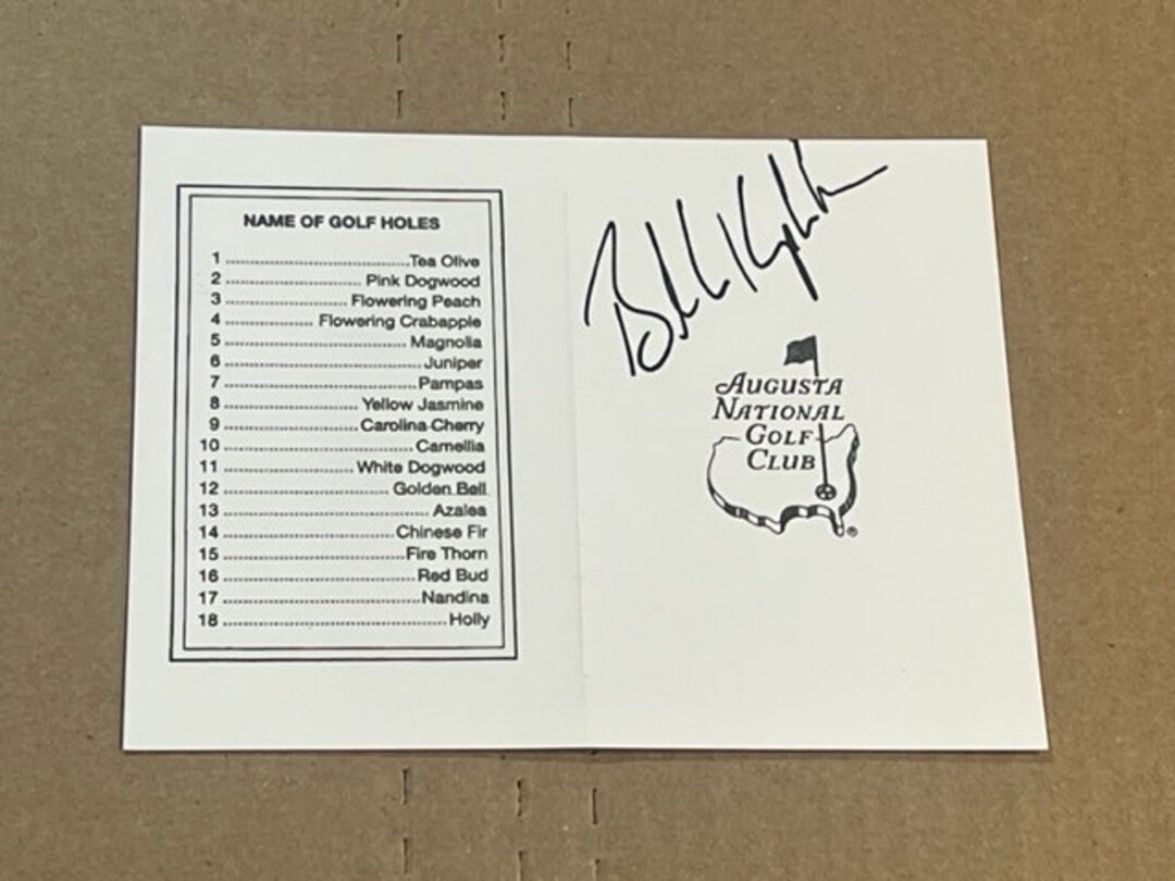 Brooks Koepka Signed Autographed Augusta National Masters Etsy