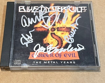 Blue Oyster Cult Band Signed Autographed Career Of Evil CD Booklet