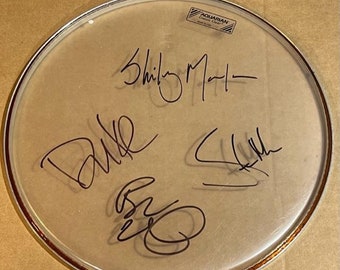 Garbage FULL BAND Signed Autographed 14" Drum Head Shirley Manson ++