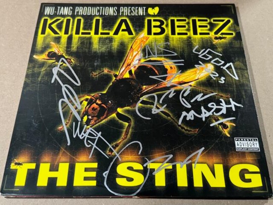 Wu-tang Clan FULLY Signed Killa Beez the Sting Record Album Lp GZA RZA ...