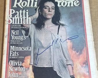 PATTI SMITH Signiertes Autogramm Vintage Rolling Stone Magazin