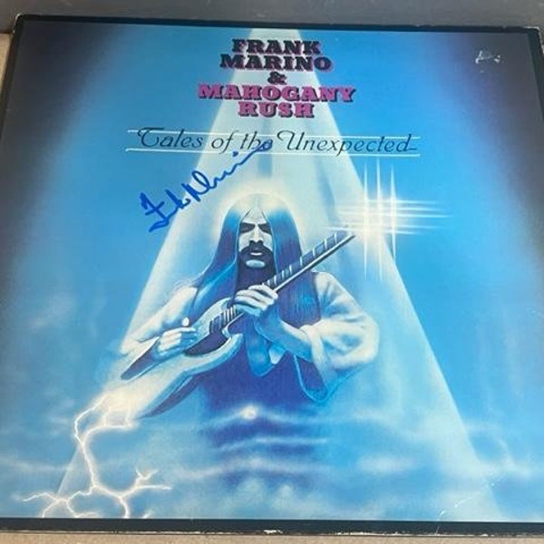 Frank Marino Signed Autographed MAHOGANY RUSH Tales Of The Unexpected Record Album LP