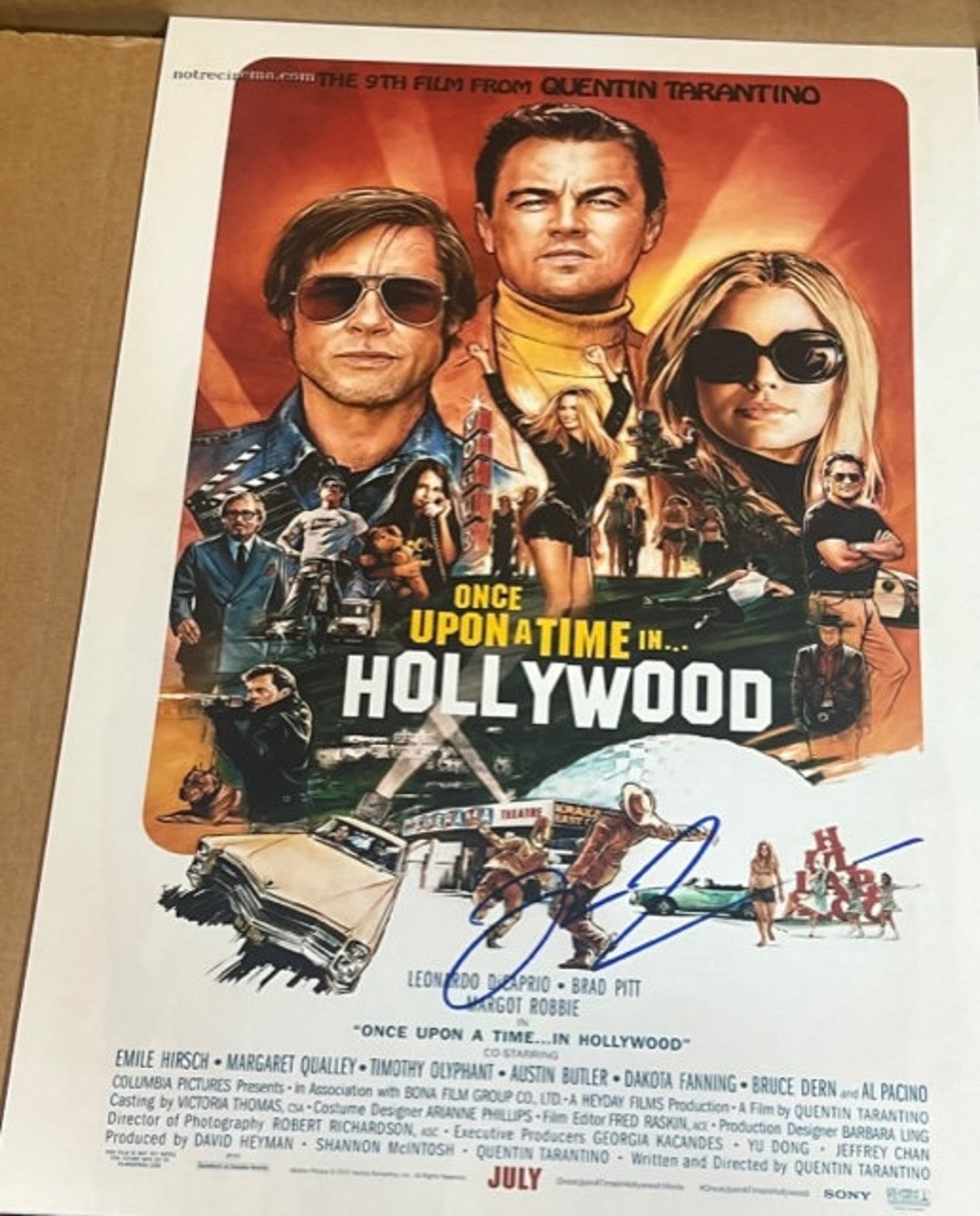 QUENTIN TARANTINO Signed Autographed Once Upon A Time in Hollywood