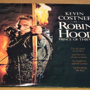 stampato Autograph Kevin Costner Robin Hood fotografia firmato edizione limitata 