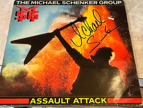 MICHAEL SCHENKER Signed Autographed Vintage Assault Attack Record Album LP