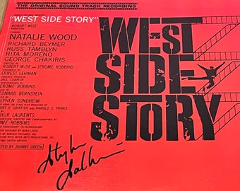 STEPHEN SONDHEIM Signed Autographed Vintage West Side Story Record Album LP