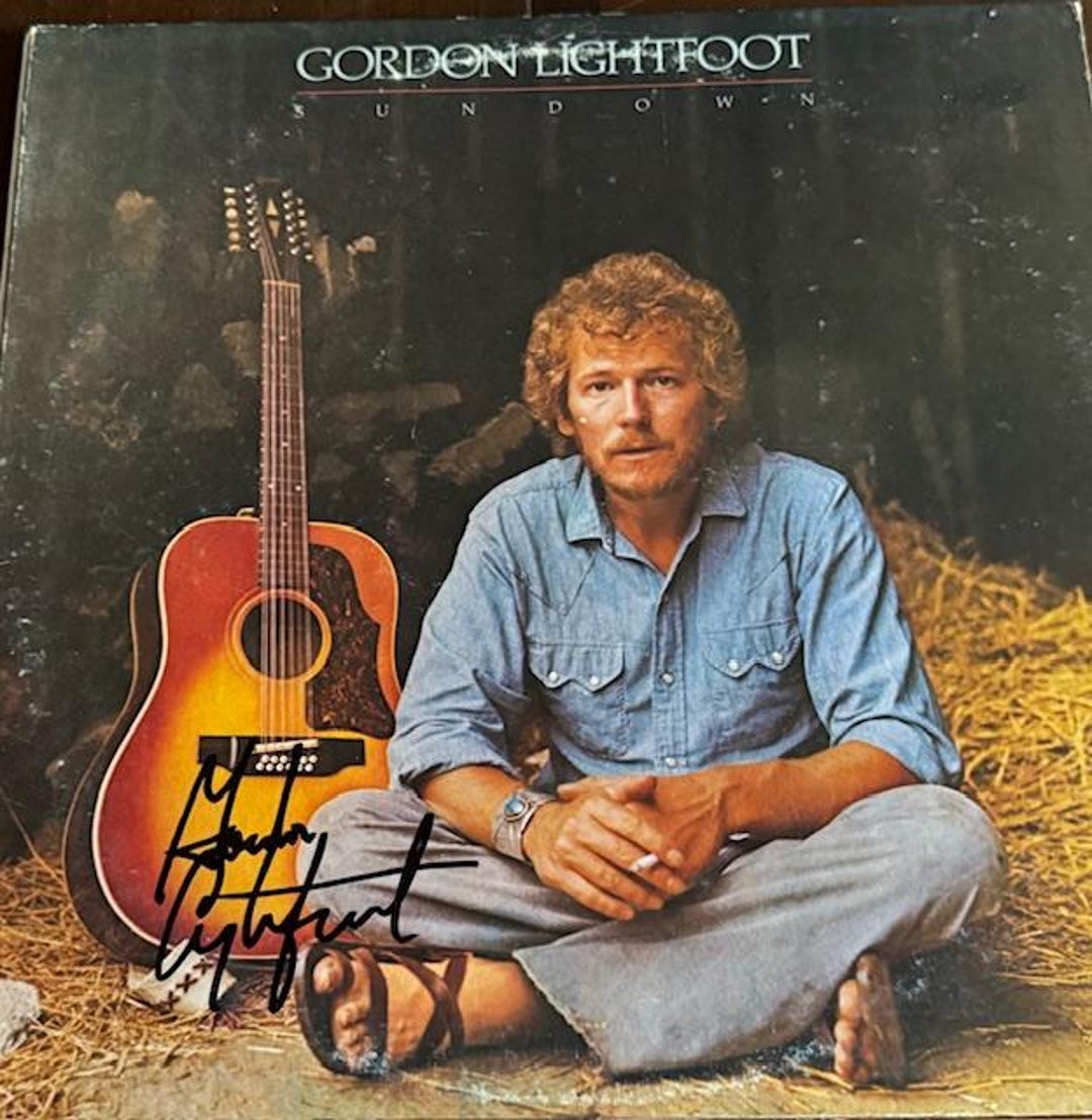GORDON LIGHTFOOT Signed Autographed Vintage Sundown Record Album LP Etsy