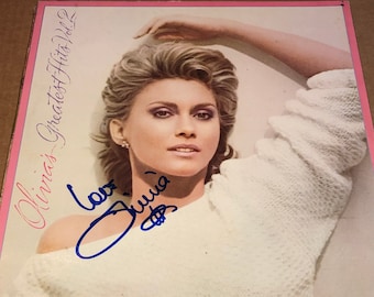 Olivia Newton John Autographed Signed Vintage Greatest Hits Record Album LP