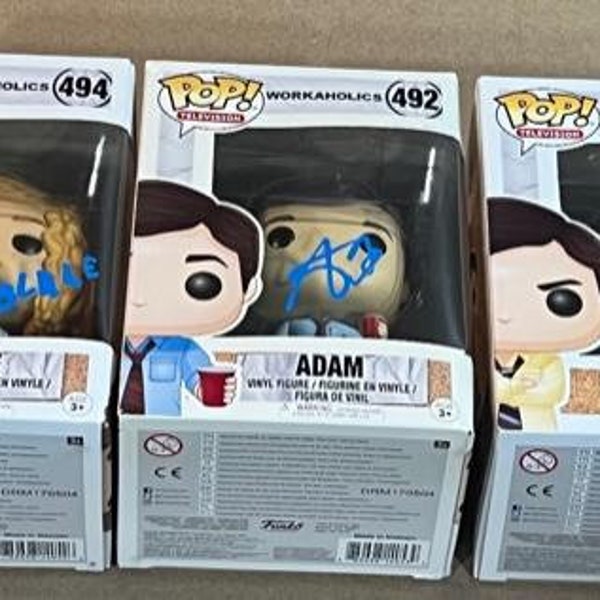 Adam Devine, Anders Holm y Blake Anderson firmaron un juego autografiado de 3 WORKAHOLICS Funko Pops