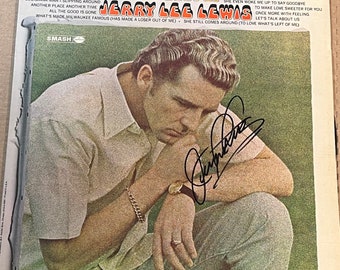 JERRY LEE LEWIS Signed Autographed Vintage Greatest Hits Record Album Lp