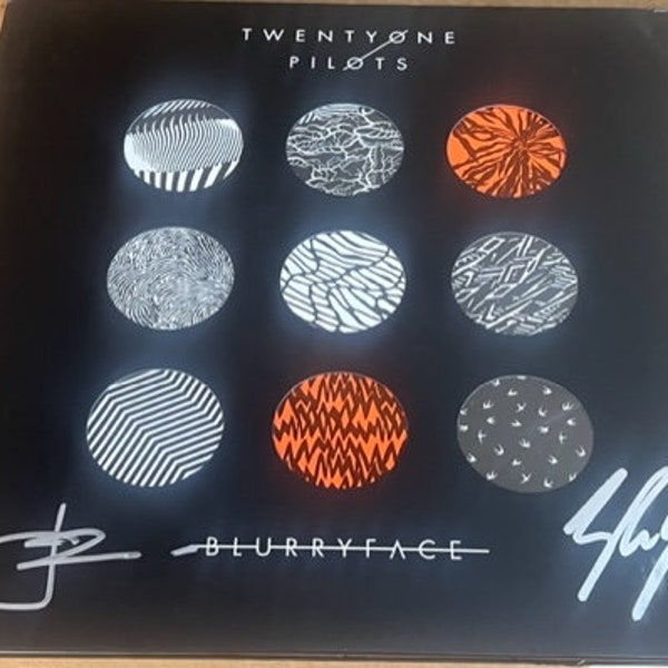 Tyler Joseph & Josh Dun Dual Signed Autographed 21 PILOTS Blurryface Record Album LP