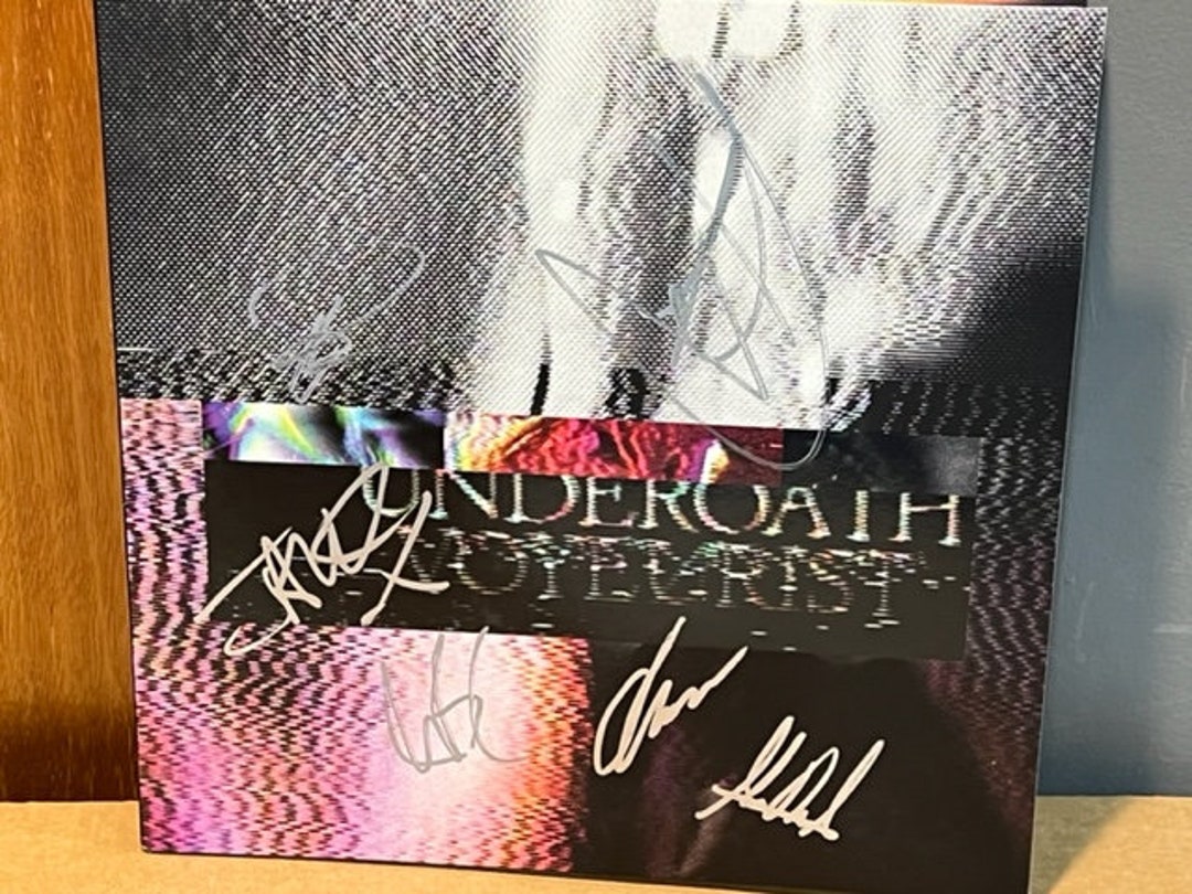 Underoath Full Band Signed Autographed Voyeur Record Album LP