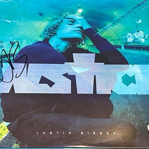 JUSTIN BIEBER Signed Autographed Justice Record Album LP