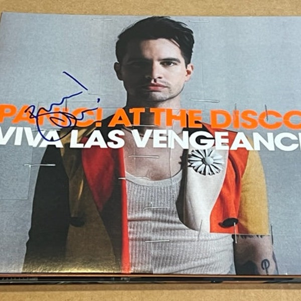 BRANDON URIE Signed Autographed Panic At The Disco Viva Las Vengeance Record Album LP