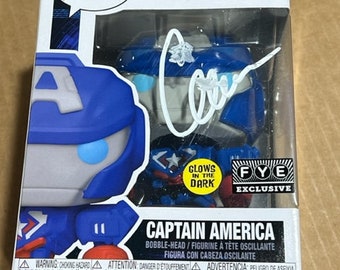 CHRIS EVANS Signed Autographed Captain America Funko Pop Etsy
