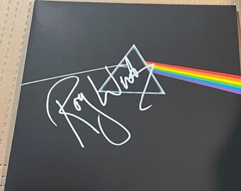 PINK FLOYD BAND signed autographed album dark side of the moon gold marker COA Hologram