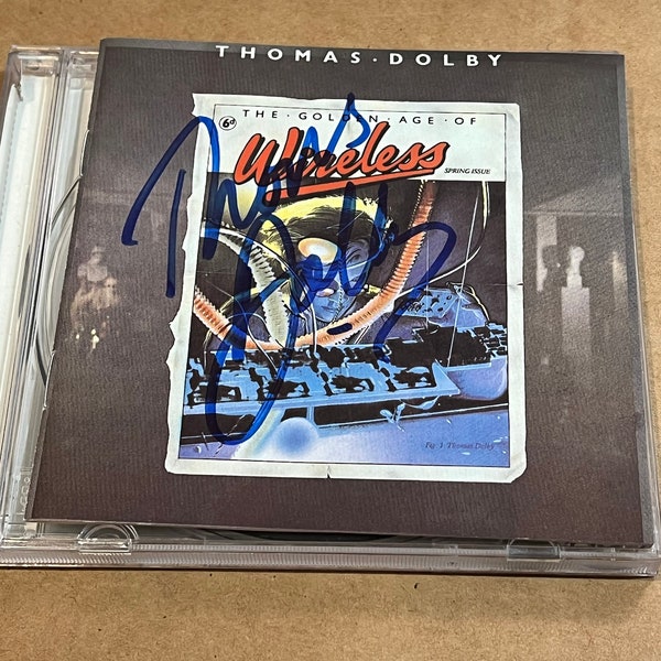 THOMAS DOLBY firmó el folleto Autografiado the Golden Age of Wireless CD