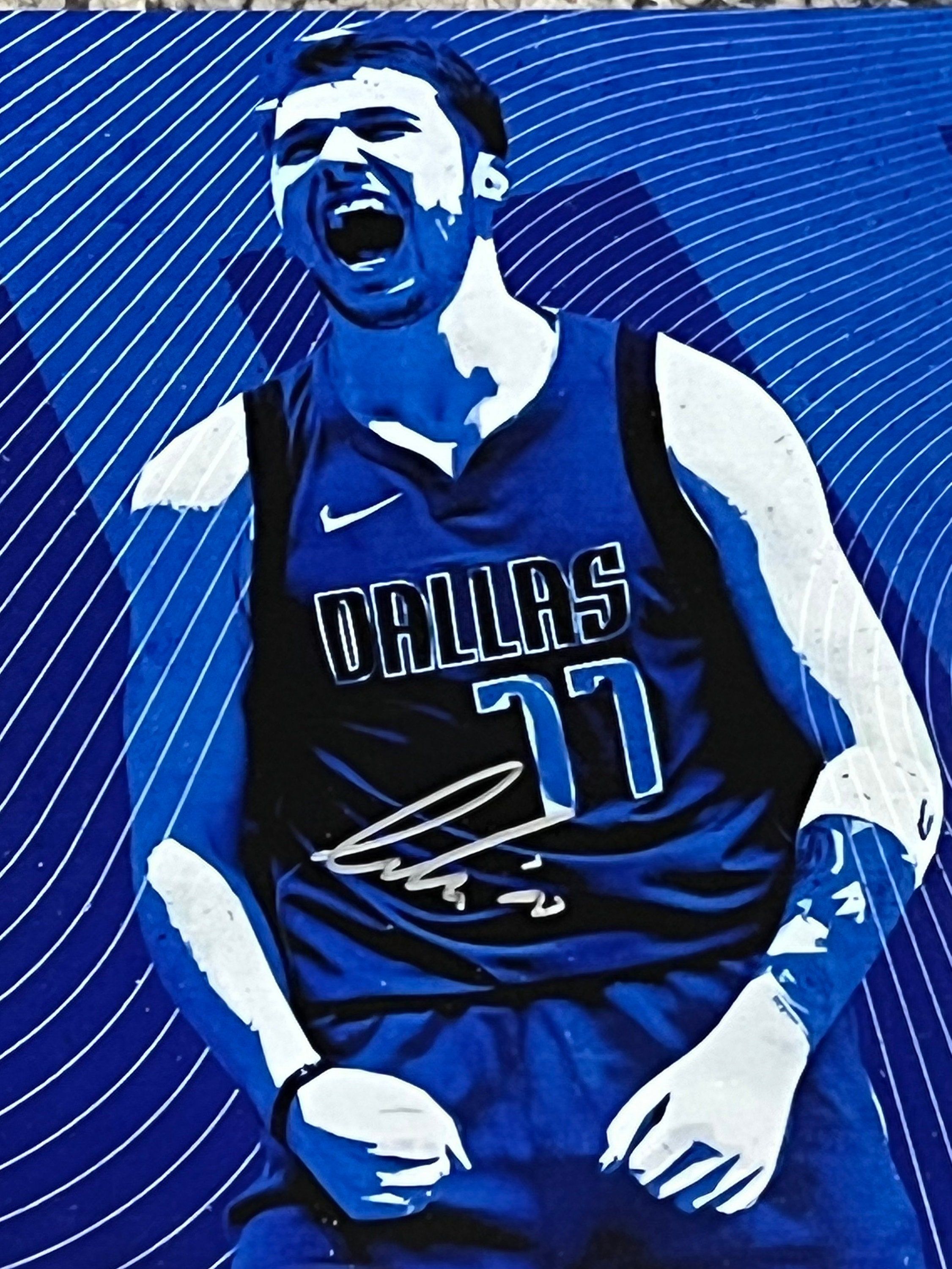 Luka Doncic Autographed Dallas Mavericks Jersey Framed