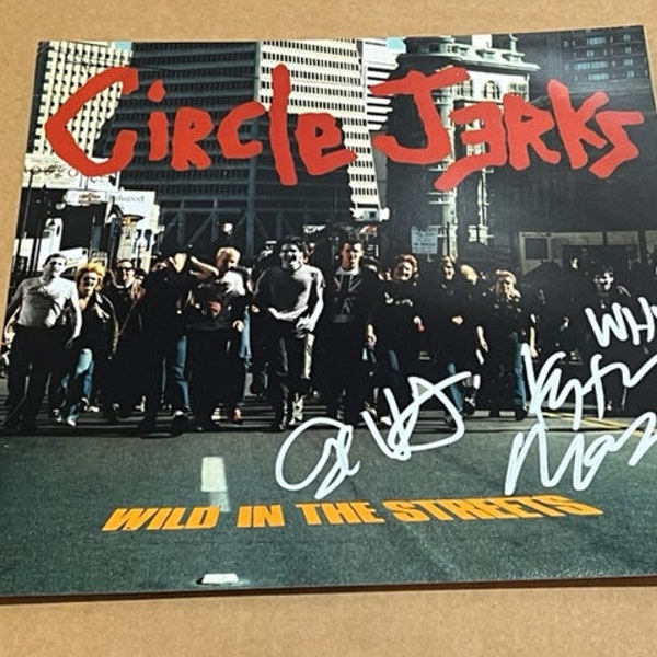 Keith Morris & Greg Hetson Dual Signed CIRCLE JERKS Wild In The Streets 12x12 Record Album Photograph