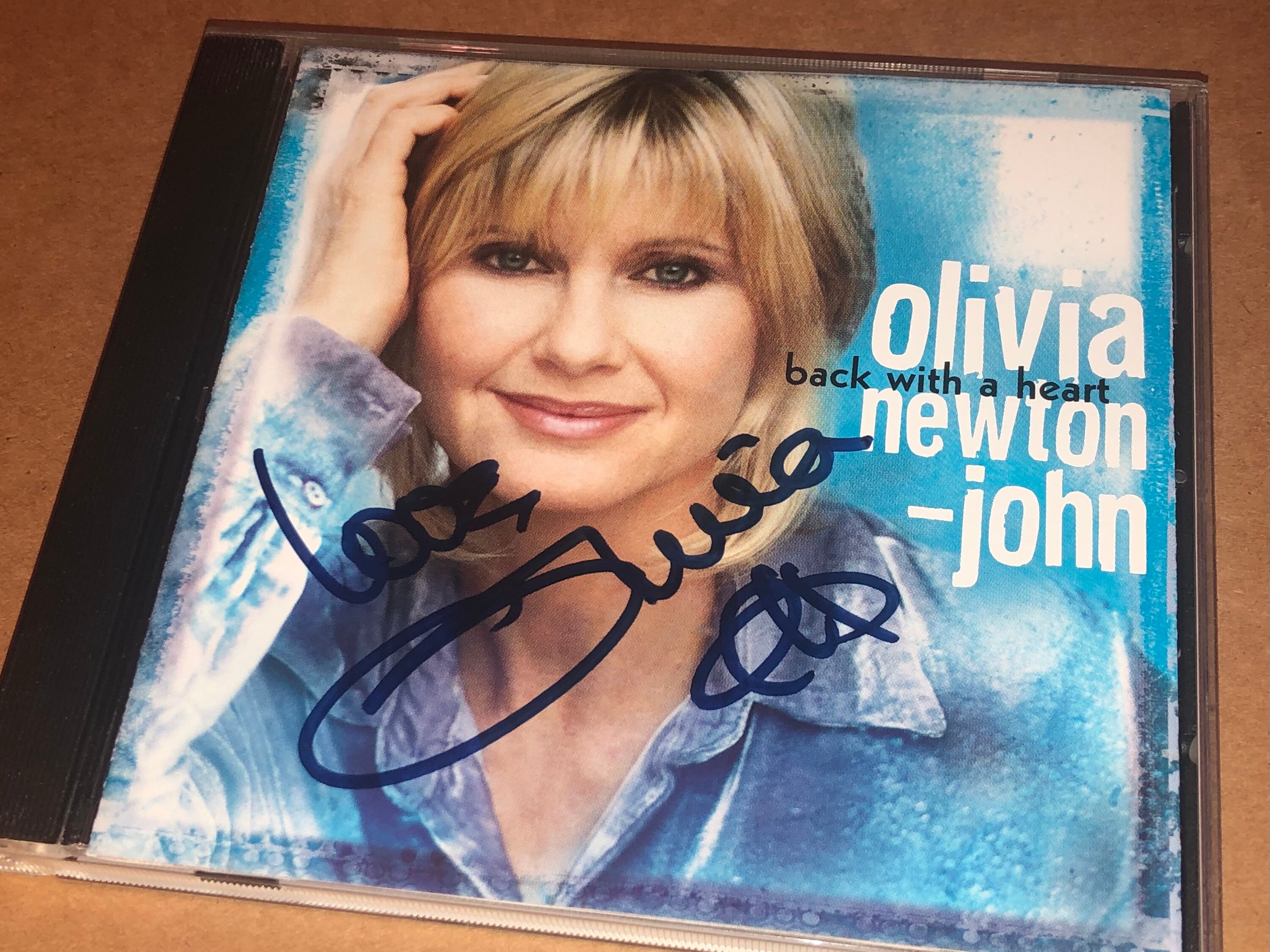 Olivia Newton John Signed Autographed Back With A Heart Cd Etsy