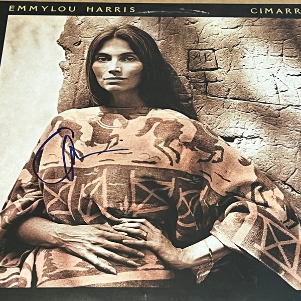 EMMYLOU HARRIS Signed Autographed Vintage Cimarron Record Album LP