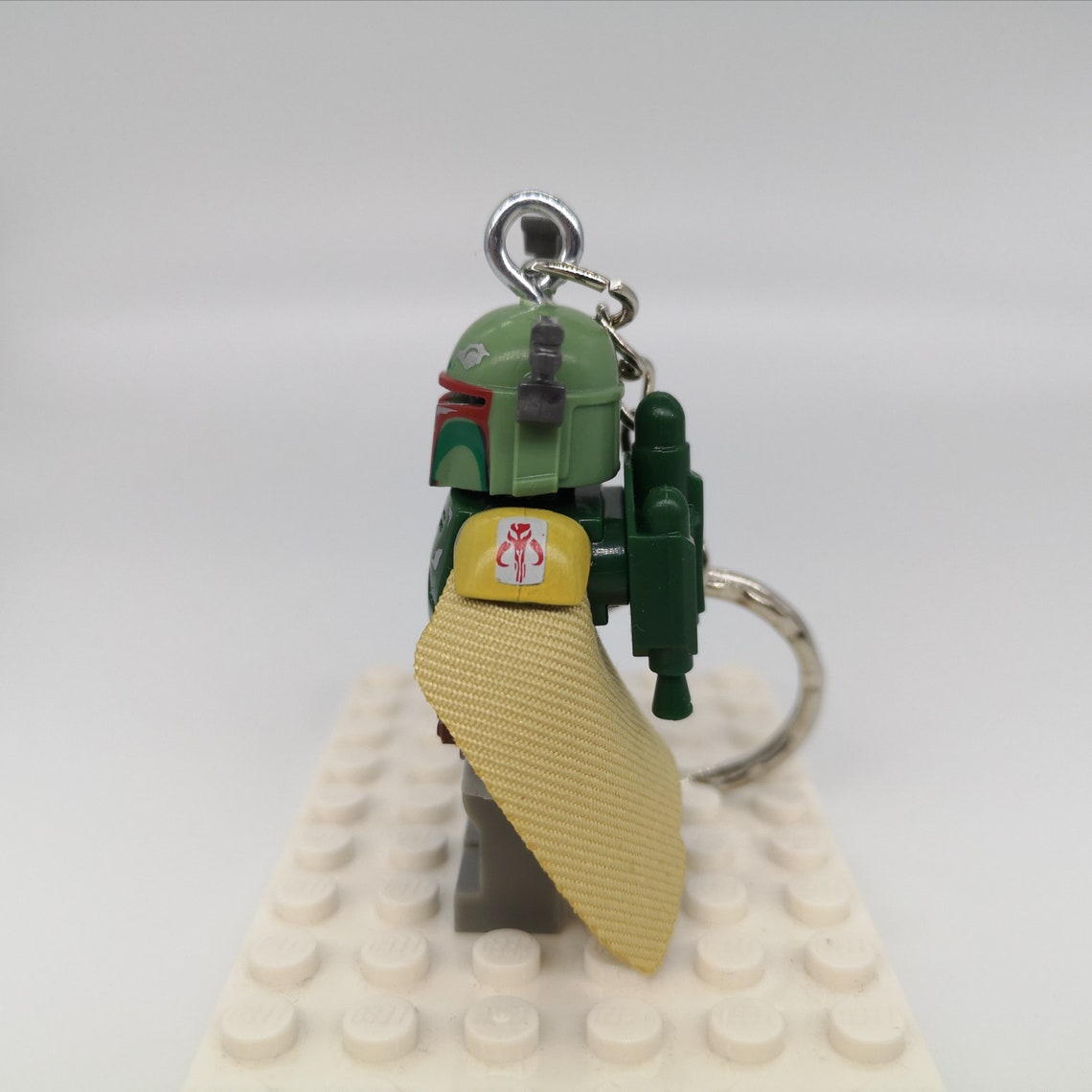 Boba Fett Minifigure Keyring Keychain Star Wars Geek Etsy