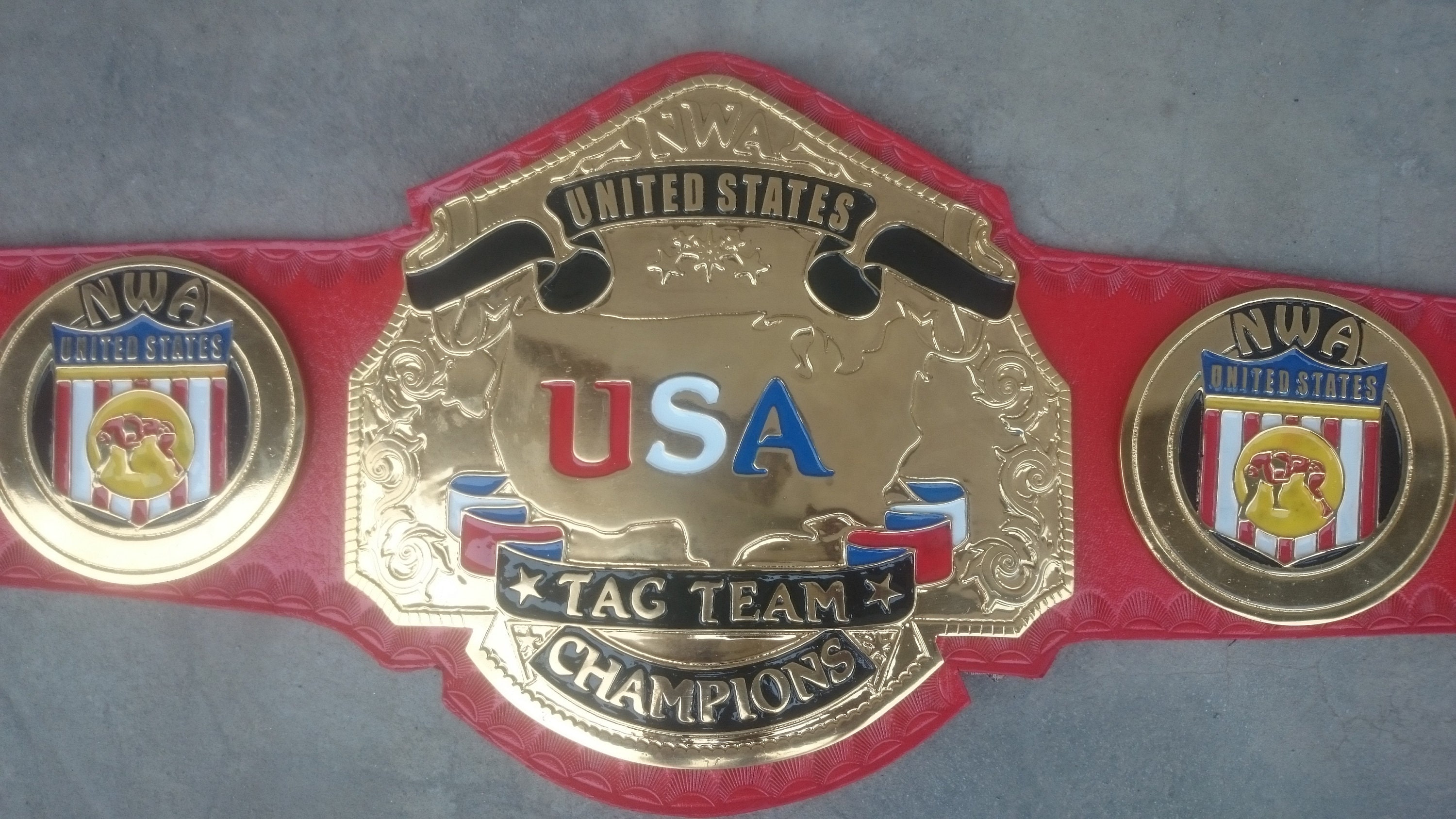 Nwa United States tag team champion's belt replica | Etsy