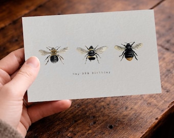 Bumblebee Birthday Design  Eco Friendly Greeting Card