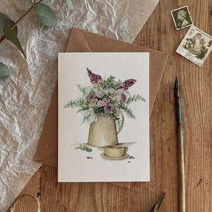Mayo Ramo Diseño Floral Tarjeta Ecológica Cualquier Ocasión, Cumpleaños, País, Naturaleza