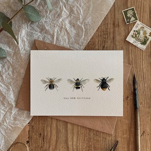 Bumblebee Birthday Design  Eco Friendly Greeting Card