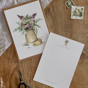 Tarjeta de notas de acuarela May Bouquet - Conjunto de tarjetas de notas - Papelería de lujo