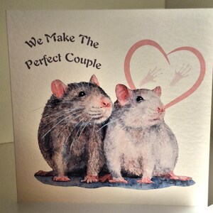 Tarjeta de pareja perfecta (ratas)