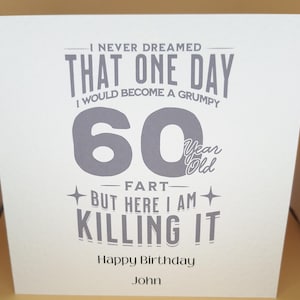 Tarjeta atrevida para el 60 cumpleaños