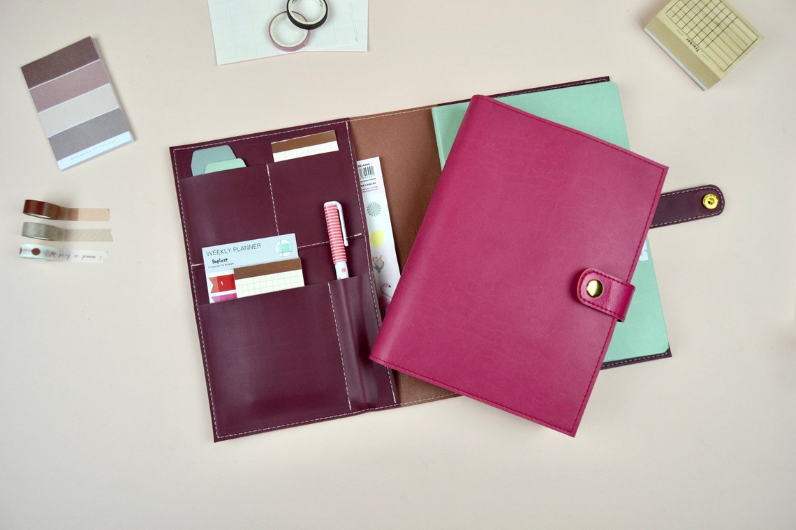 A4 / A5 / B5 / B6 leather journal. Planner cover for bullet Etsy