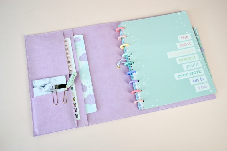 ALL SIZES. Happy planner cover with pockets. Happy planner Etsy