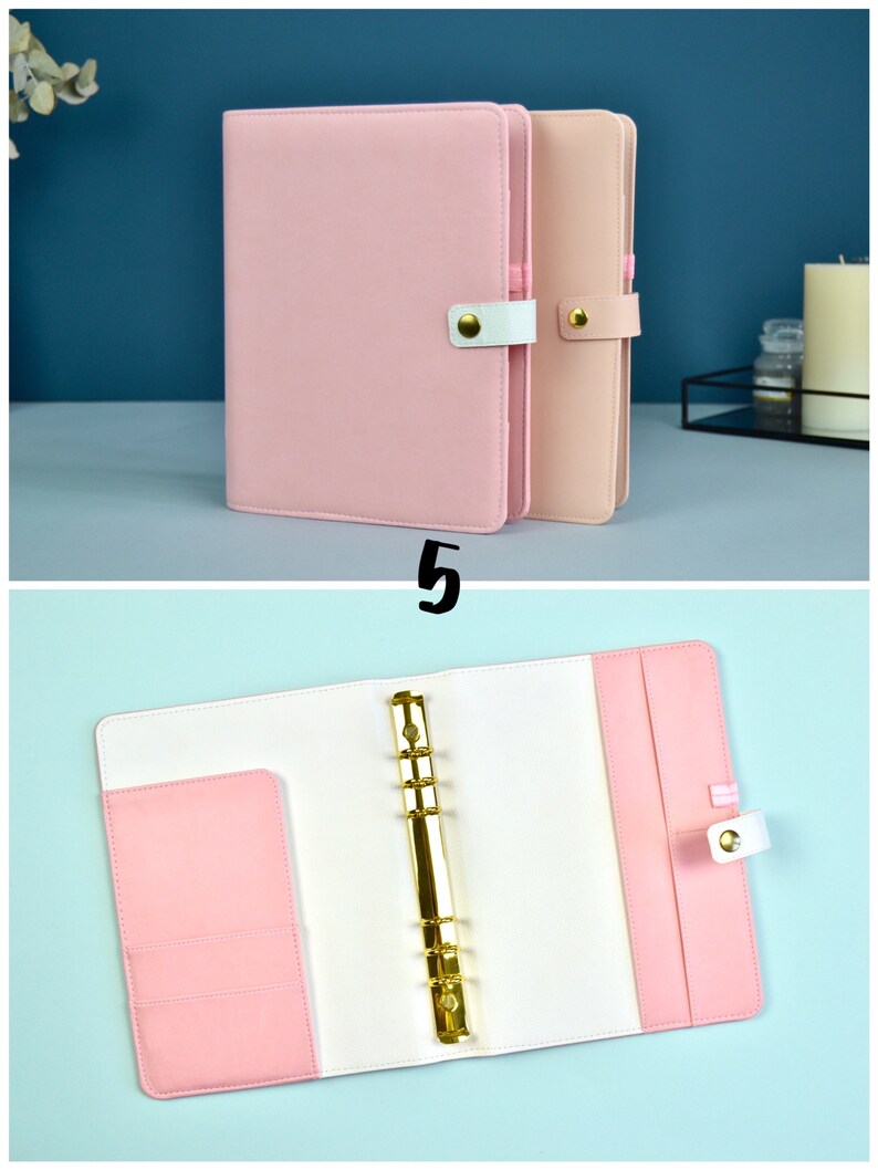 A5 planner 6 ring binder notebook journal refillable cover. Etsy